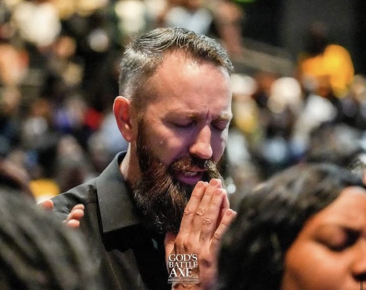 man worshipping